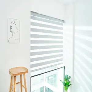 Shangrila Vorhang für moderne und minimalistische Fensterdekoration intelligente Fensterfernsteuerung elektrische Dreifach-Überhang