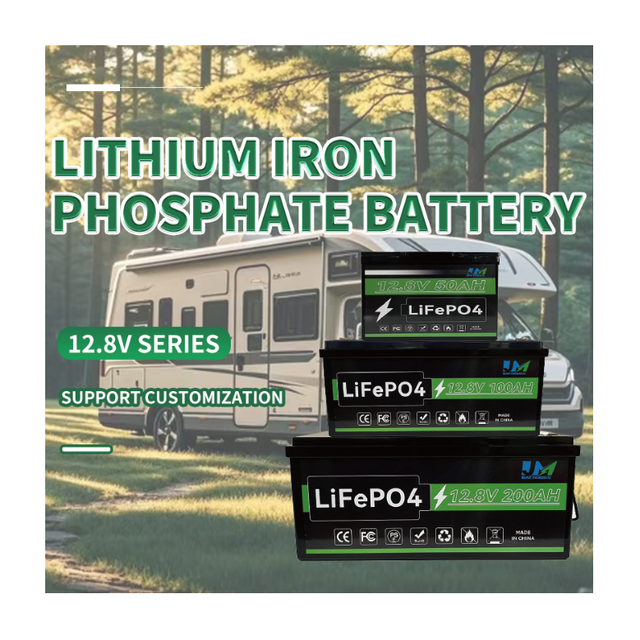 JM 10-Year Lifespan 6000+ Cycles 2560Wh 12V 100Ah 200Ah 300Ah LiFePO4 Battery Pack for RV Solar Energy Storage Motor Lithium Ion