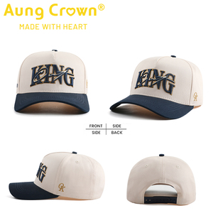 Gorra de Béisbol Personalizada de Alta Calidad de 5 Paneles, Gorras con Letras Bordadas en 3D, Logotipo en Relieve, Gorra de Béisbol de Dos Tonos con Cierre a Presión para Hombre - Product Image 3