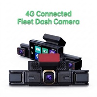 Caméra embarquée GPS 4G pour flotte, 4 canaux, 360° °   Caméra de véhicule avec écran tactile de 3 pouces et surveillance à distance pour les flottes de véhicules et toutes les voitures