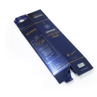 Boîte en papier pliable légère avec logo personnalisé imprimé, emballage en feuille d'or, 1 bouteille de whisky, expédition de vin, dossiers élégants et bon marché