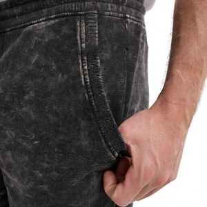 Best Streetwear Fashion Mens Acid Washed Shorts Oversized Gym Shorts Blank Custom Jogger Summer Weather Outerwear Shorts - Product Image 3
