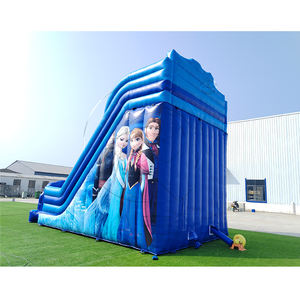 Vente flash - Château gonflable avec toboggan bleu, toboggan géant gonflable commercial pour parc d'attractions intérieur et extérieur - Product Image 6