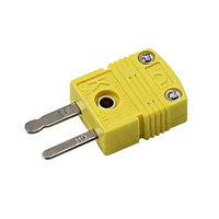 Konektor Termokopel Tipe K Suhu Tinggi 200 ℃   Steker Jantan & Betina untuk Sensor Suhu Industri, Konektor Mini Jantan