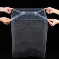Sac d'emballage en plastique transparent LDPE à fond carré, refermable, robuste et imperméable, sur mesure, pour meubles et appareils électroménagers, vente en gros