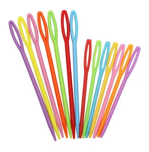 Aiguilles à coudre et à tricoter en plastique simples, les plus vendues, crochets fixes pour pulls, outils de tissage colorés, lot de 10 - Product Image 1
