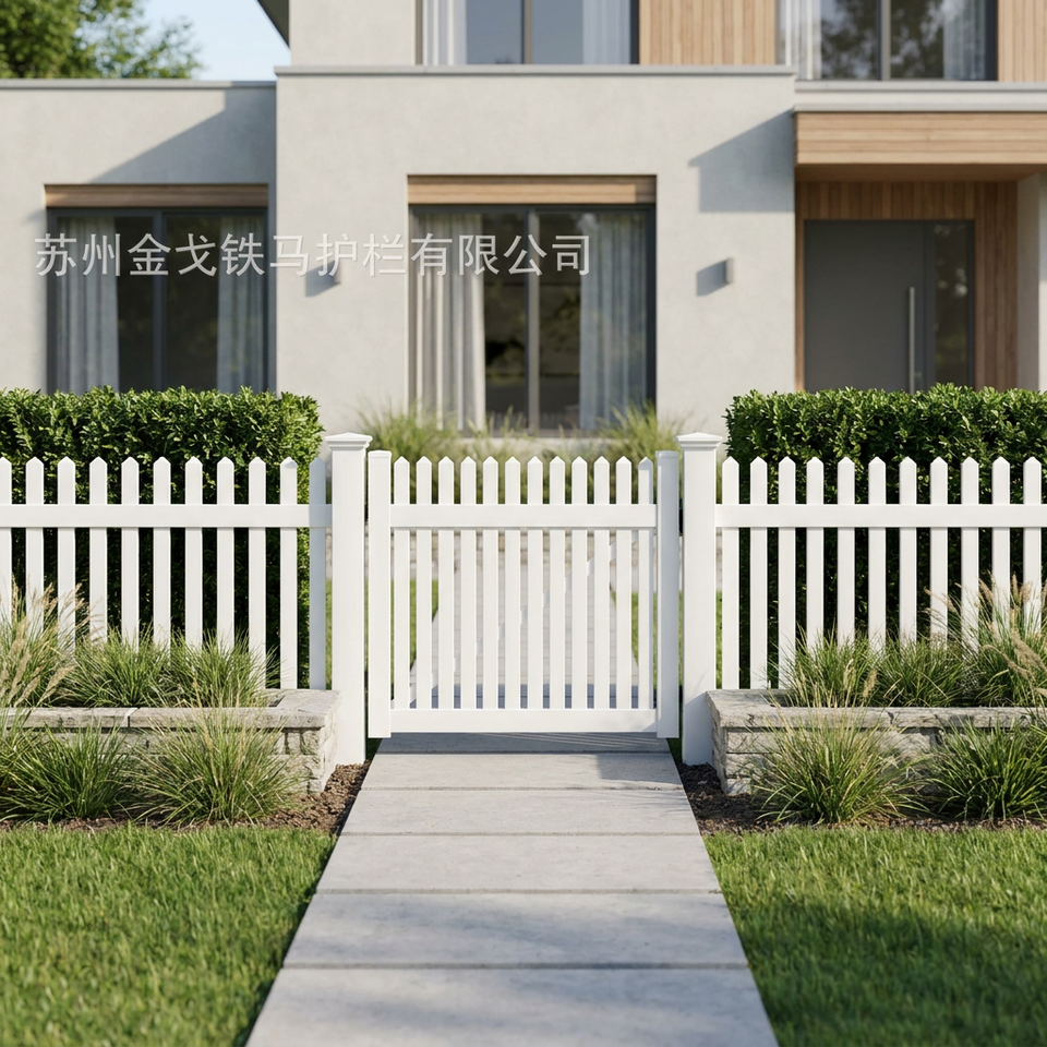 PVC Vinyl Fence Panels, Outdoor Privacy Fence for Residential Yard ...