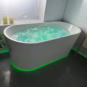 Pfr Directe Fabriek Acryl Vrijstaande Badkuip Whirlpool Met Stoel Hot Verkoop Indoor Spa Tub