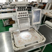 Machine à broder commerciale prête à l'exportation, machine à broder à 3 têtes pour les ateliers textiles