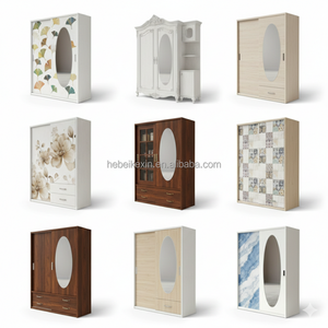 Armoire en acier personnalisée à 4 portes avec tiroirs <span class=keywords><strong>de</strong></span> rangement pour l'organisation des ensembles <span class=keywords><strong>de</strong></span> meubles <span class=keywords><strong>de</strong></span> chambre principale - Product Image 5