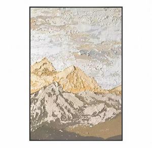 Tableau mural moderne en <span class=keywords><strong>acrylique</strong></span> texturé 3D, éco-responsable, paysage de montagne peint à la main, pour salon et bureau à domicile - Product Image 1