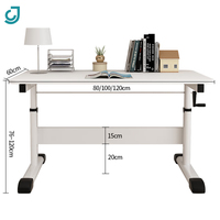 Étudiant étude blanc hauteur réglable ordinateur de bureau en bois moderne pas cher roues mobiles bureaux d'ordinateur support pour ordinateur portable à vendre