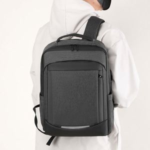 Minimally Contrasting Color Business <b>Backpack</b>, Multifunctional USB Computer Bag, Casual Versatile <b>Student</b> <b>Backpack</b> - Product Image 6