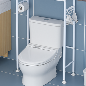 3-Tier Foldable Iron <strong>Steel</strong> Modern Standing Type Bathroom Over the Toilet <strong>Rack</strong> Organizer for Home Storage - Product Image 4
