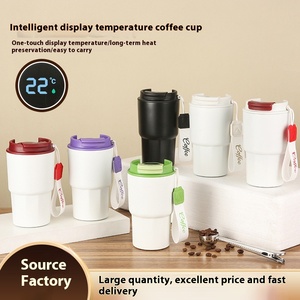 Tasse à café de voyage intelligente de <span class=keywords><strong>500ml</strong></span> en acier 304 poignée isolée sous vide paille en vrac travail hybride <span class=keywords><strong>personnalisé</strong></span> couleurs Pantone cadeaux d'affaires - Product Image 5