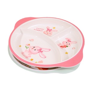 Cute Melamine Three-Compartment Plate For Kids Cartoon Design Square Shape Food Grade Safe Baby Dining Plate - Product Image 5