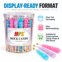 Bâtonnets de bonbons en cristal MPS, bonbons durs sucrés, sucettes, collations avec des saveurs fortes, assortiment de bonbons emballés individuellement