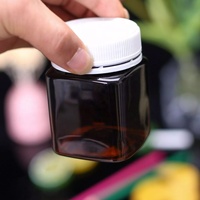 Pot carré vide en PET transparent de 200 ml, 320 ml, 400 ml avec couvercle inviolable pour aliments en conserve et biscuits