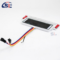 Layar waktu dan suhu DC 12V, saklar IP21 pintar dapat diredupkan Sensor sentuh LCD seluruh layar untuk kaca kamar mandi