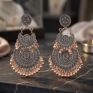 Pendientes de Aleación Chapados en Oro Rosa Hechos a Mano por Diseñadores para Mujer, para Bodas y Regalos - Joyas Kanhai - Product Image 3