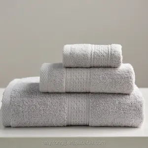 Sweet Ultra Soft Extra Large Low Moq Towels- 3-Piece Luxury Premium Cotton Towel/Bathroom, Spa/Hotel Quality Towel Set(Gray)
