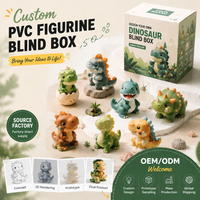 Yiyi OEM - Figuras Coleccionables Oficiales de Dinosaurios de Dibujos Animados en Miniatura, Impresión 3D Personalizada, PVC Sofubi, Caja Sorpresa, Escala 1/12