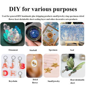 Résine UV haute transparence à séchage rapide 500g, faible odeur, colle UV pour la fabrication de bijoux, kit de résine époxy pour loisirs créatifs DIY - Product Image 6