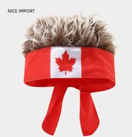 Chapeau drapeau brésilien vert avec perruque intégrée, écharpe décorative, étoiles et rayures, coiffe colorée pour fête de famille