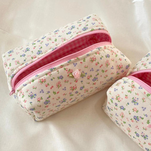 Nouveau produit transfrontalier : Trousse de toilette rose à nœud floral, sac de rangement mignon grande capacité pour articles de toilette, sac de voyage - Product Image 2