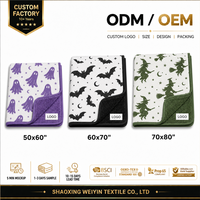 Manta Sherpa de Halloween Personalizada, OEM/ODM, de Felpa Estampada, para Regalos, Venta al por Mayor y Programas de Marca Privada