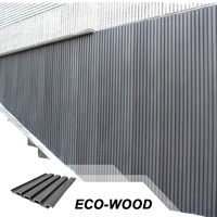 Revêtement de grande muraille Extérieur Extérieur Bois Pvc Co Extrusion Conception cannelée Persienne Panneau composite décoratif Panneau de façade murale en Wpc