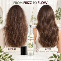 Minyak Rambut Roll-on Length Ritual, Minyak Perawatan Rambut Fenugreek Black Seed Amla, Memperkuat, Menutrisi, Melindungi Rambut, OEM Private Label