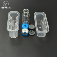 Étui de voyage écologique pour poudre lyophilisée, 3 compartiments, 3 ml, kit complet avec étui en PP, flacons en verre, bouchons en aluminium et joints en butyl, OEM