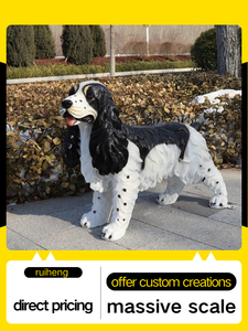 Лидер продаж, реалистичная скульптура кокер-спаниеля, устойчивая к погодным условиям, в натуральную величину, статуя собаки для сада и внутреннего использования на открытом воздухе - Product Image 2