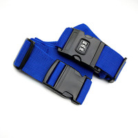 Ceinture à bagages réglable Numéro de serrure Sangle de valise Sangle de bagage avec serrure Ceinture de valise avec serrure à 3 chiffres Ceinture de voyage