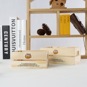 Longneng Wooden <b>Crates</b> Rectangular <b>Stackable</b> Solid Box For Fruit Storage Display Decoration General Use - Product Image 1
