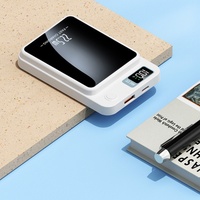 Banque d'Alimentation Portable 22,5 W à Charge Rapide 10000 mAh avec Écran LED Magnétique Sans Fil pour Téléphone Mobile