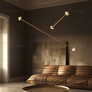 Projet de hall d'hôtel Banquet Service des ventes Villa Duplex Lustre en acier inoxydable blanc chaud personnalisé - Product Image 4