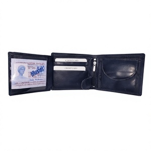 Portefeuille multifonctionnel en cuir véritable pour homme, broderie tendance, fermeture ouverte, étanche, 6 pouces, cadeau tendance - Product Image 1