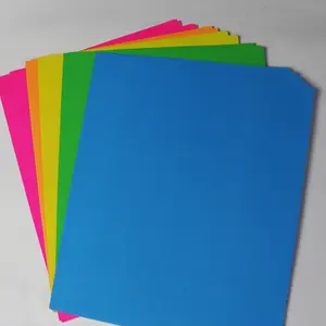 8.5 "x 11" mektup boyutu neon sarı mavi mürekkep püskürtmeli & lazer DIY nakliye etiketleri