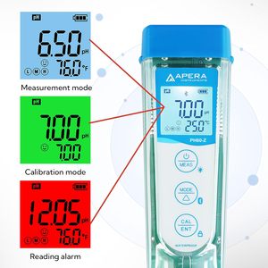 เครื่องวัดค่า pH อัจฉริยะ Apera Instruments AI3711 PH60-Z ใช้พลังงานจากแอป ZenTest Mobile พร้อมระบบบันทึกข้อมูลบนคลาวด์ เทคโนโลยีขั้นสูงสำหรับอุปกรณ์ทดสอบ - Product Image 4