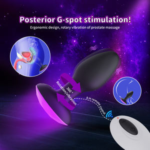 Uzaktan Kumandalı Erkek ve Kadın Titreşimli 360 Derece Dönen Seks Oyuncağı 10 Frekanslı Titreşim Klitoris Prostat Masaj Aleti Dildo - Product Image 4