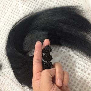 Estensioni di <span class=keywords><strong>Capelli</strong></span> Umani Brasiliani 100% Remy Naturali Lisci, Cheratina Grezza a Doppio Spessore, Punta a I, Vendita all'Ingrosso XCHair LA627 100g/Confezione - Product Image 6