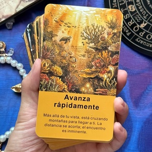 Cartes <span class=keywords><strong>Oracle</strong></span> <span class=keywords><strong>du</strong></span> Temps Espagnol en Gros, Jeu de 54 Cartes avec Boîte, Cartes de Guidage Spirituel 350GSM, Personnalisation OEM - Product Image 6