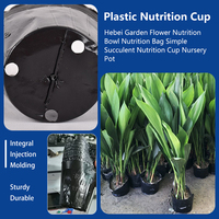 Pot de culture en plastique PP léger et durable pour fleurs de jardin, noir, épais, souple, pour semis et germination en pépinière
