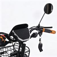 Vélo électrique familial à charge lourde 500W, vitesse maximale 45 km/h, avec panier en métal, amortisseur multi-écrans, siège deux places
