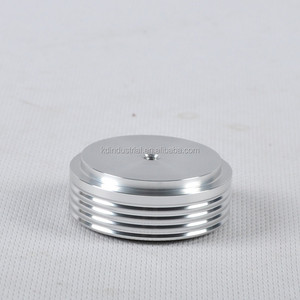 Pieds d'isolation pour amplificateur en aluminium massif plaqué or de qualité audiophile 44x17mm avec anneau d'amortissement en silicone pour amplificateur à tubes <span class=keywords><strong>HiFi</strong></span> - Product Image 5