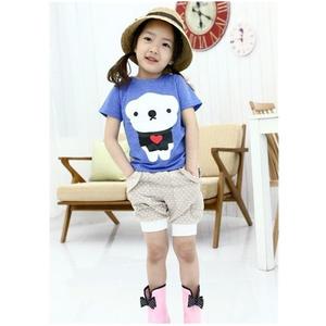 Vêtements pour enfants en gros, t-shirt en coton à manches courtes mignon avec imprimé de dessins animés pour filles, provenant d'un fournisseur chinois - Product Image 1
