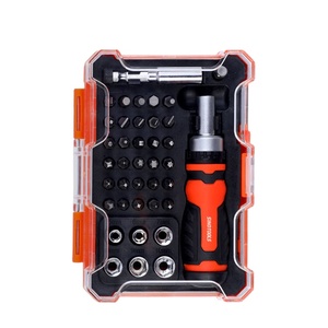 Jeu de tournevis à cliquet multi-bits 39 pièces, outil de réparation avec couvercle arrière amovible - Product Image 1