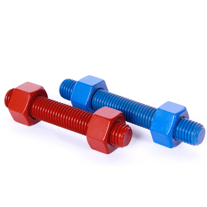 Китай, застежка <span class=keywords><strong>ASTM</strong></span>, M6-M100 настраиваемый 5/16, легированная сталь с полной резьбой, болты-шпильки B7 L7 с гайками, болт с покрытием из ПТФЭ - Product Image 4